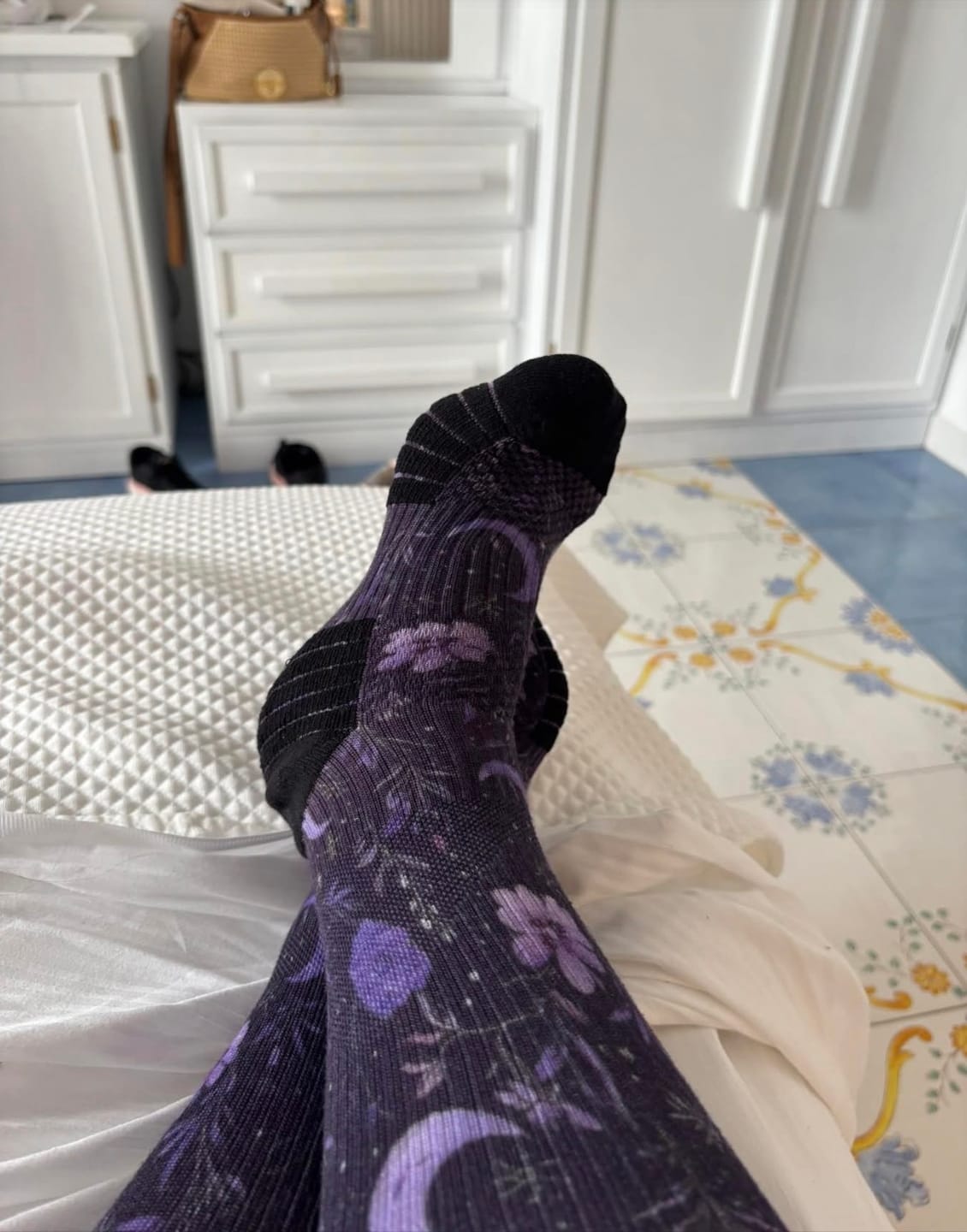 Customer photo review of Purple Moon Compression Socks