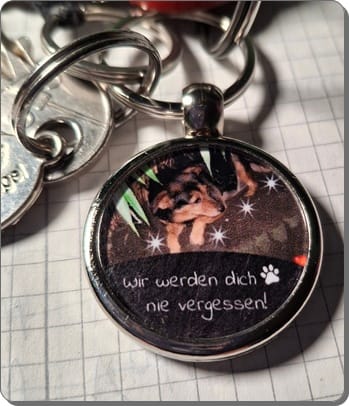 Customer photo review of Schlüsselanhänger mit Hundefoto