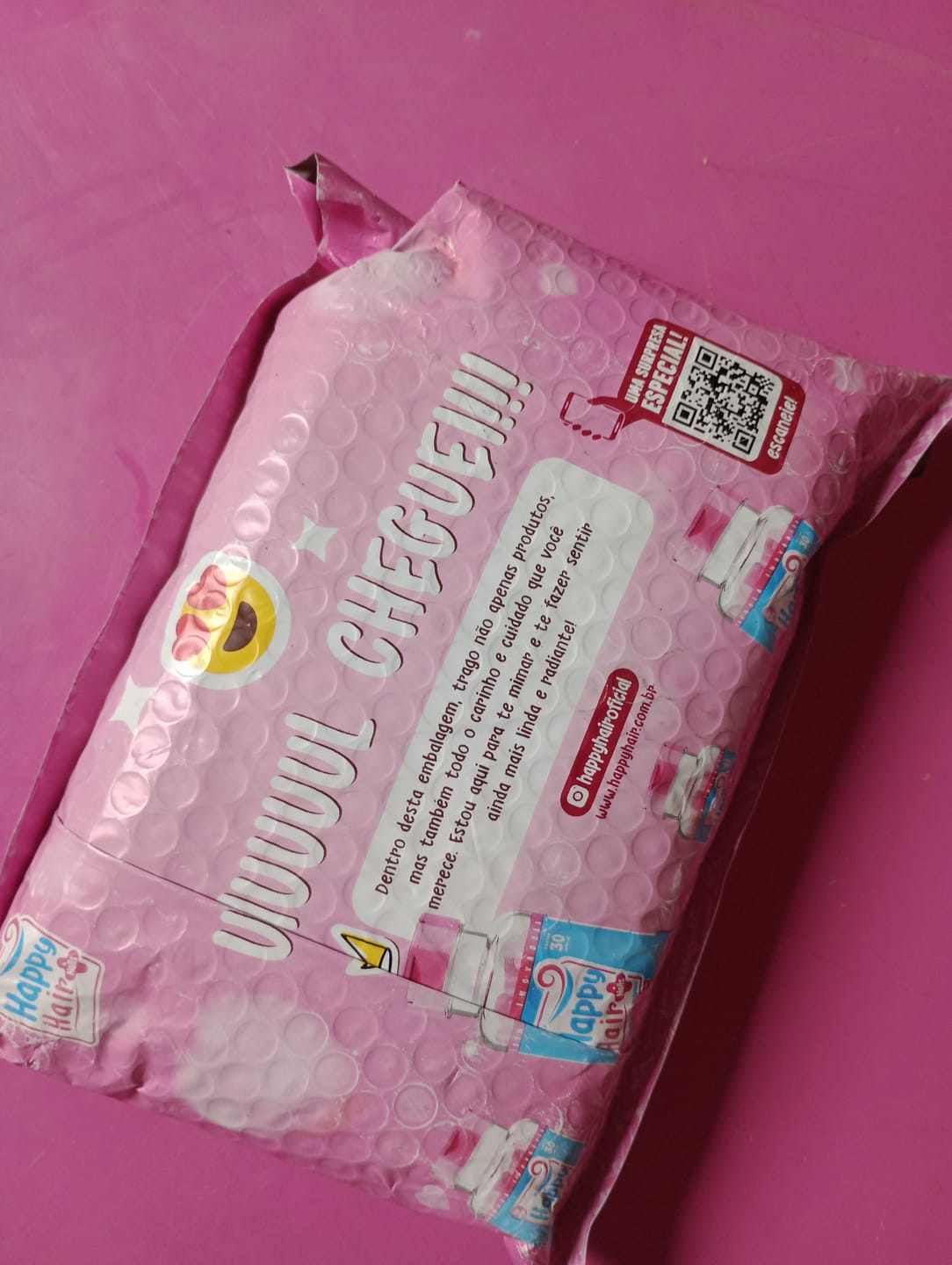 Customer photo review of Happy Hair 3 Potes + 3 Potes Grátis (Total 6 Potes)