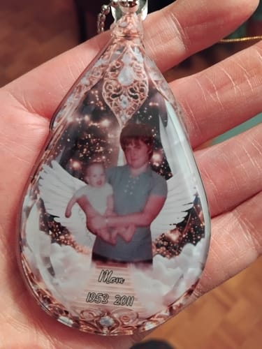 Customer photo review of Miss The Angel In Heaven Car Hanging Ornament, Personalized Keepsake To Remember Loved One