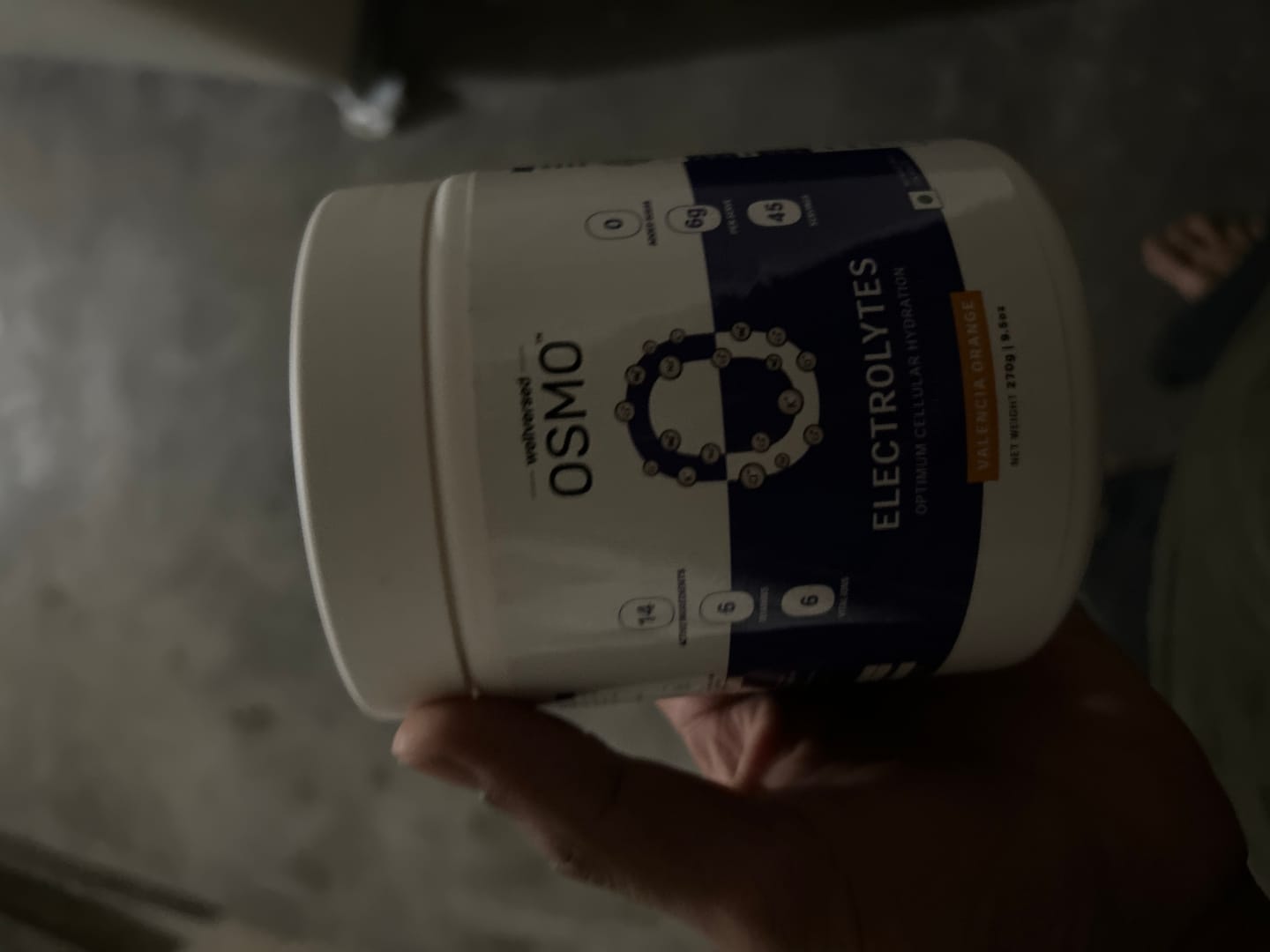 Customer photo review of OSMO - Electrolyte Hydration Blend (Advanced Salts + Taurine & Vitamins) | Valencia Orange Flavour (270g, 45 servings)