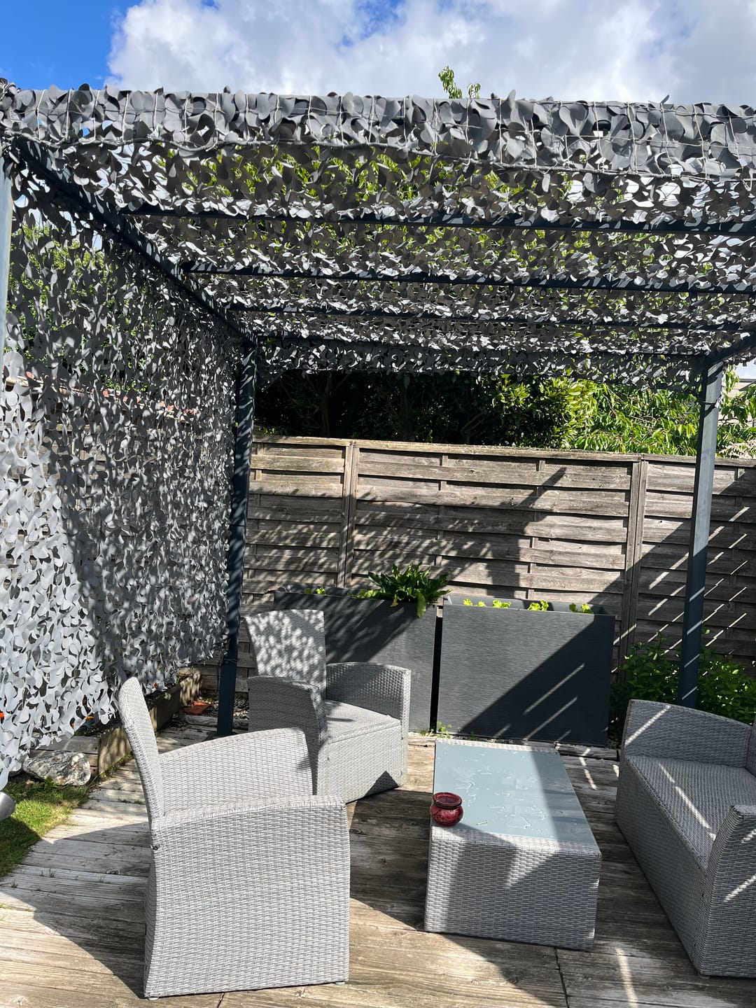 Customer photo review of Filet de camouflage renforcé gris