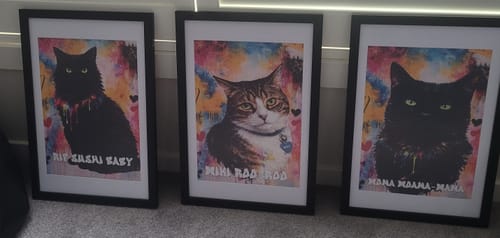 Customer photo review of Personalised Poster With Dog or Cat - Graffiti