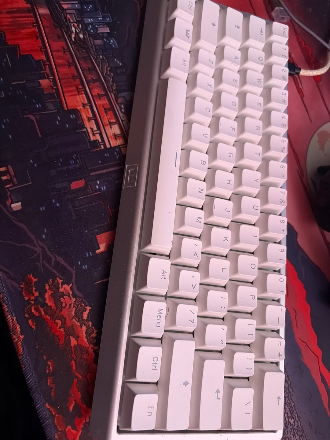 Customer photo review of Wooting 60HE v2 - Regular Spacebar - Aluminum White