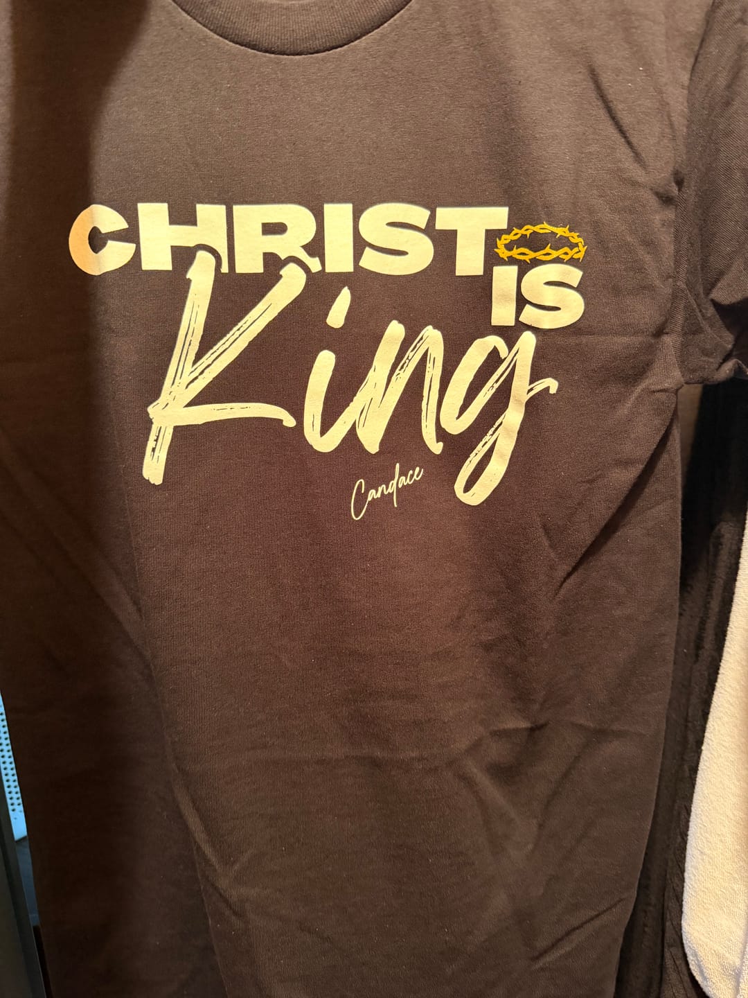 Customer photo review of Christ Is King T-Shirt