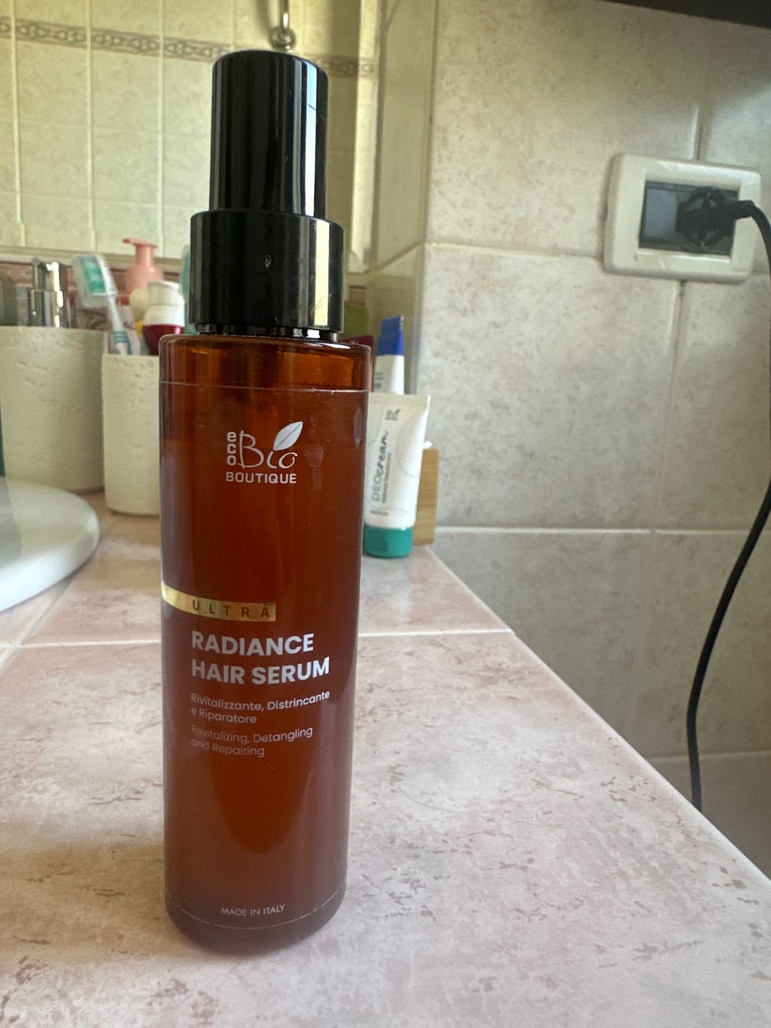 Customer photo review of Radiance Hair Serum