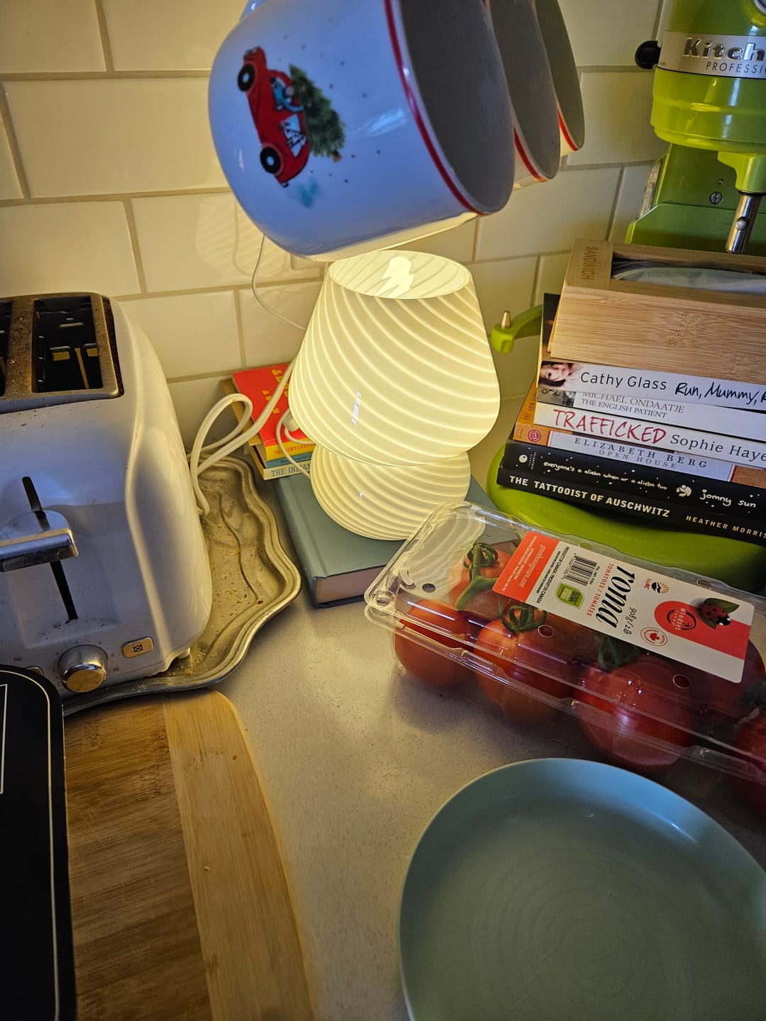 Customer photo review of Murano Mushroom Table Lamp
