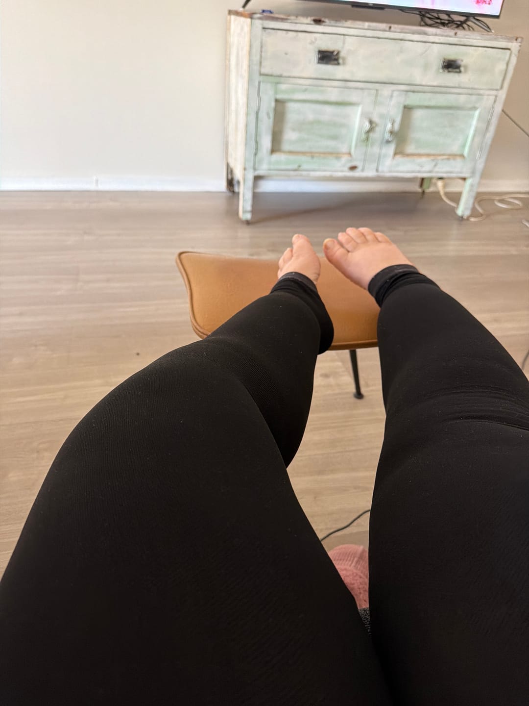 Customer photo review of NuSoothe® Footless High Waisted Compression Tights