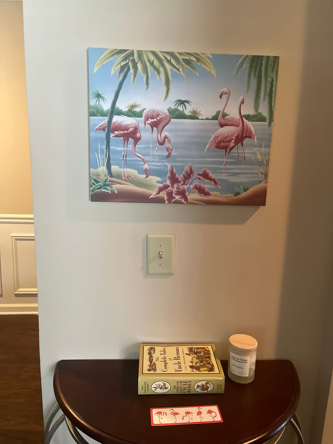Customer photo review of Turner Flamingo Canvas | A.T. Toran 1950s Print Reproduction | Stretched Matte Canvas