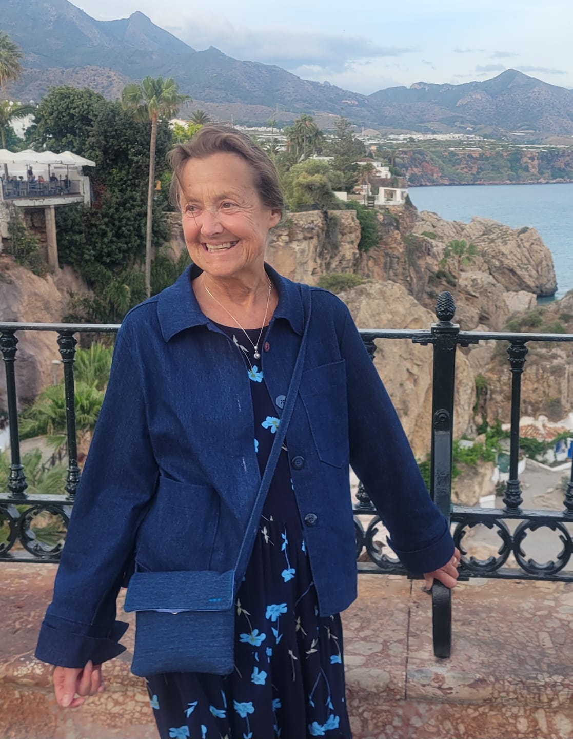 Customer photo review of Falling Flowers Viscose Challis Fabric