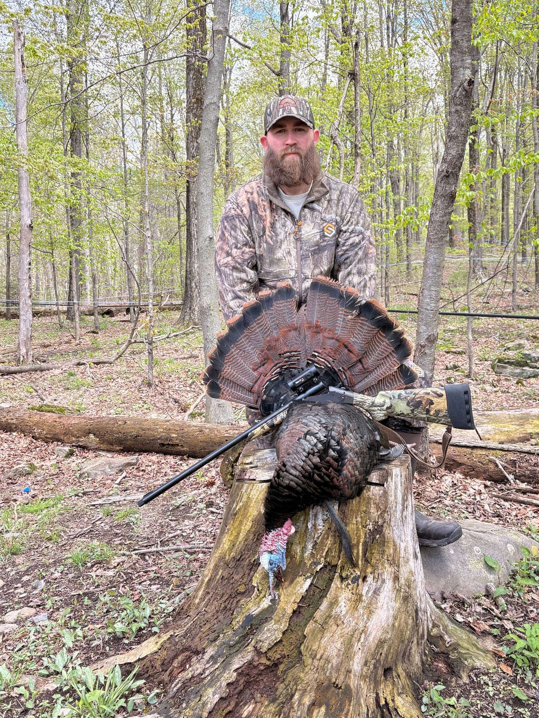 Customer photo review of Only Fans, Turkey Hunting, Leather Patch Hat