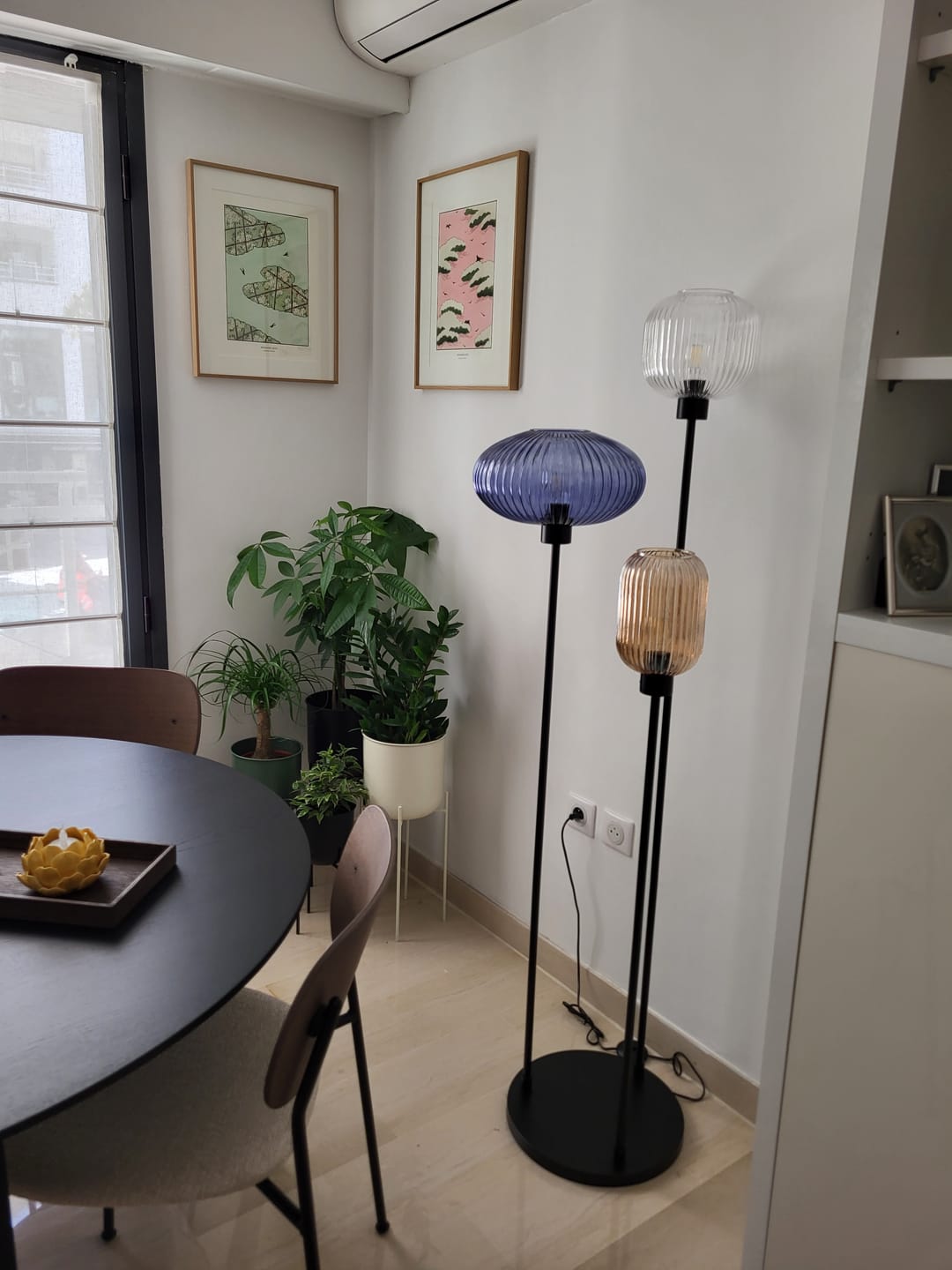 Customer photo review of Lampadaire en verre vintage CRISTALI | 3 luminaires à personnaliser