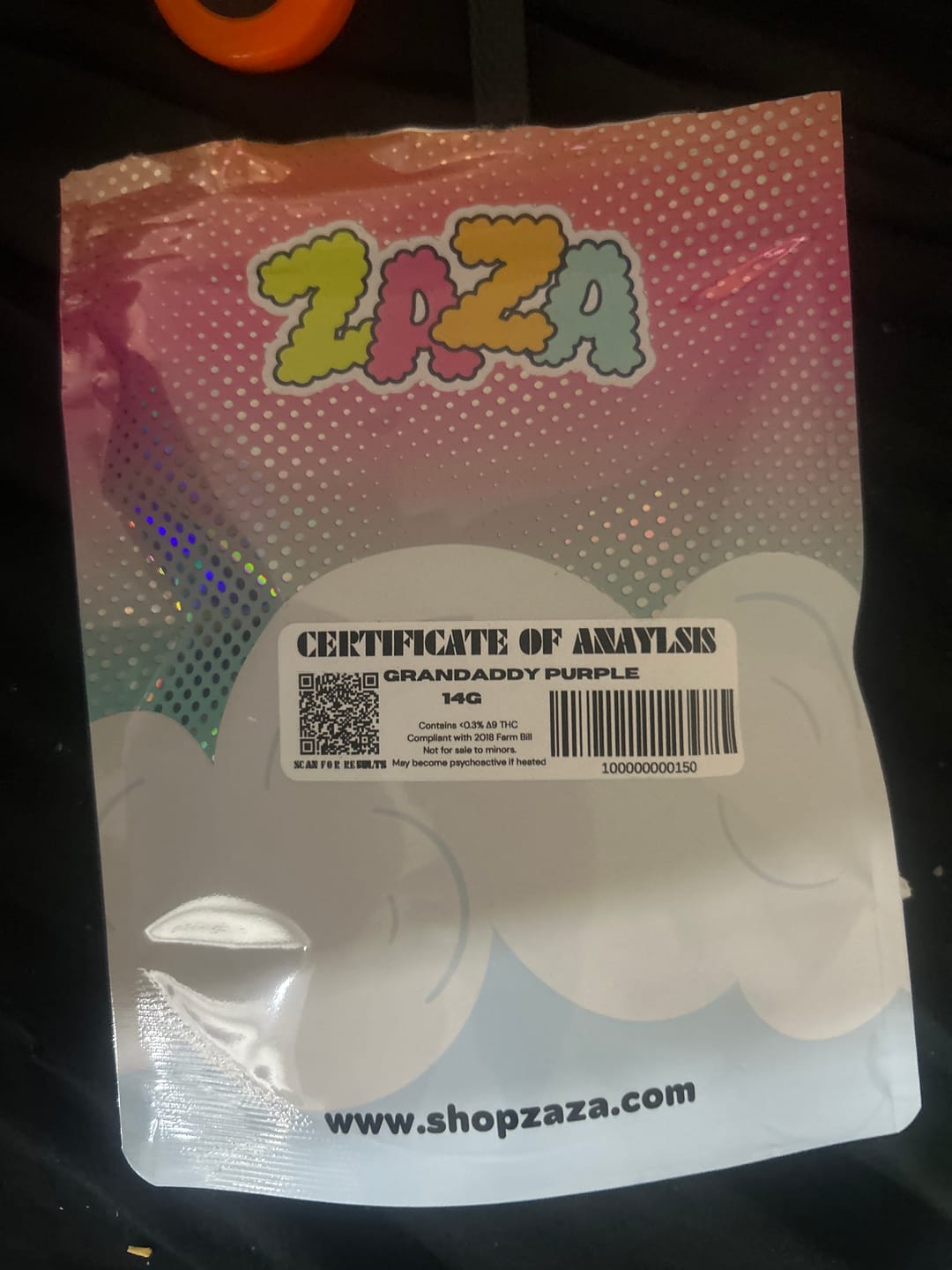 Customer photo review of Granddaddy Purple - 14 Grams - Indica