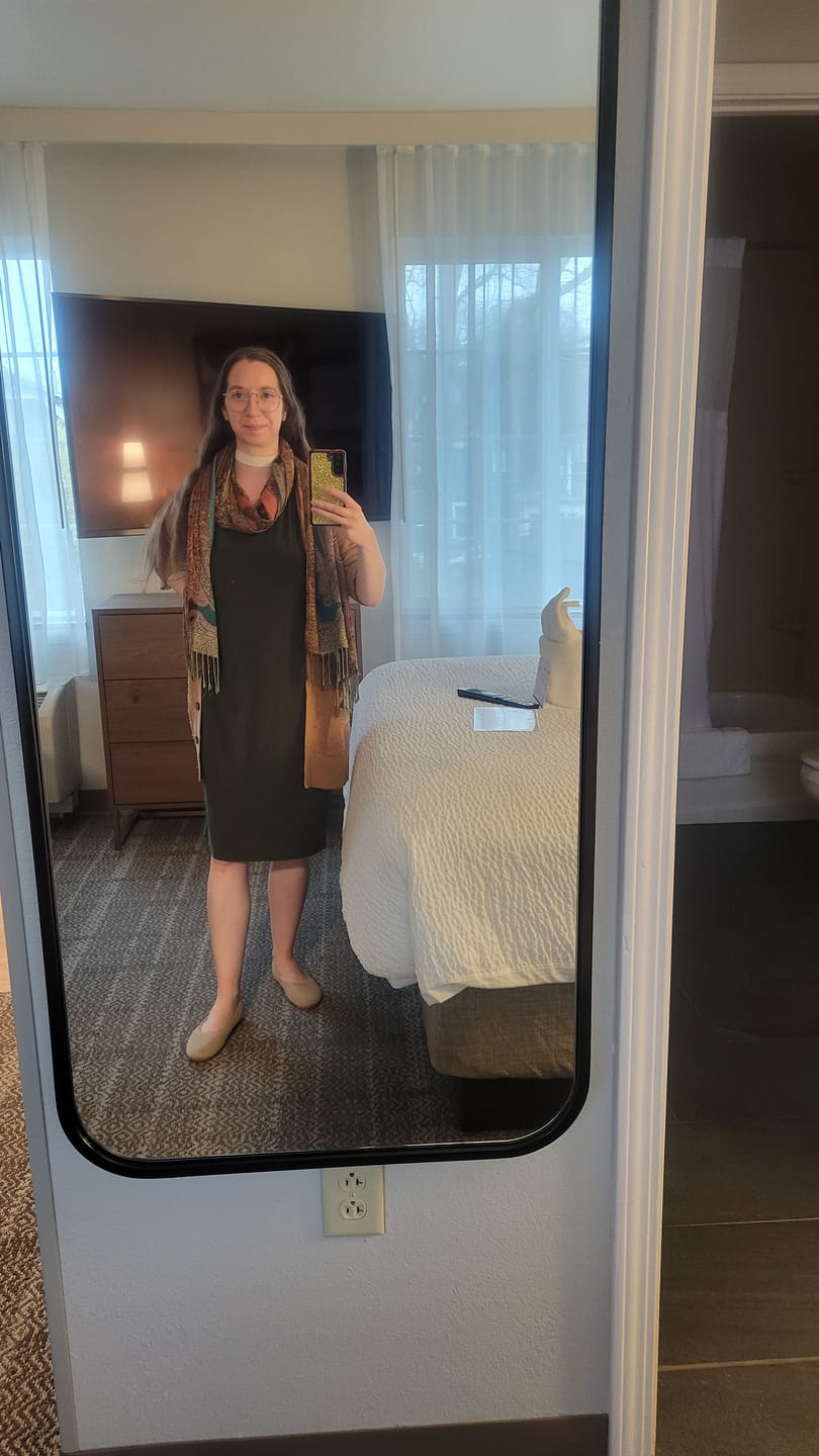 Customer photo review of Brigitte Brianna Pocket Tee Dress