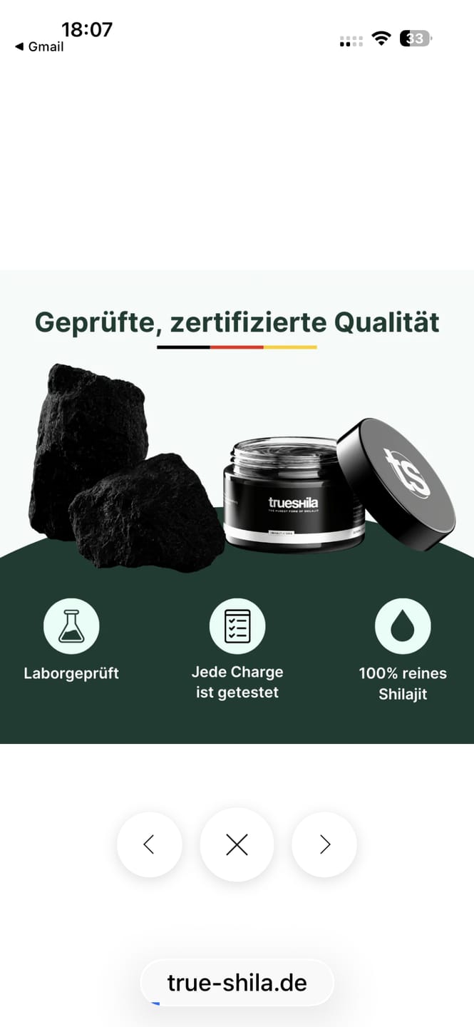 Customer photo review of 100 % reines Premium-Shilajit (Naturprodukt)