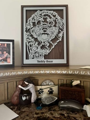 Customer photo review of Custom Pet Metal Portrait