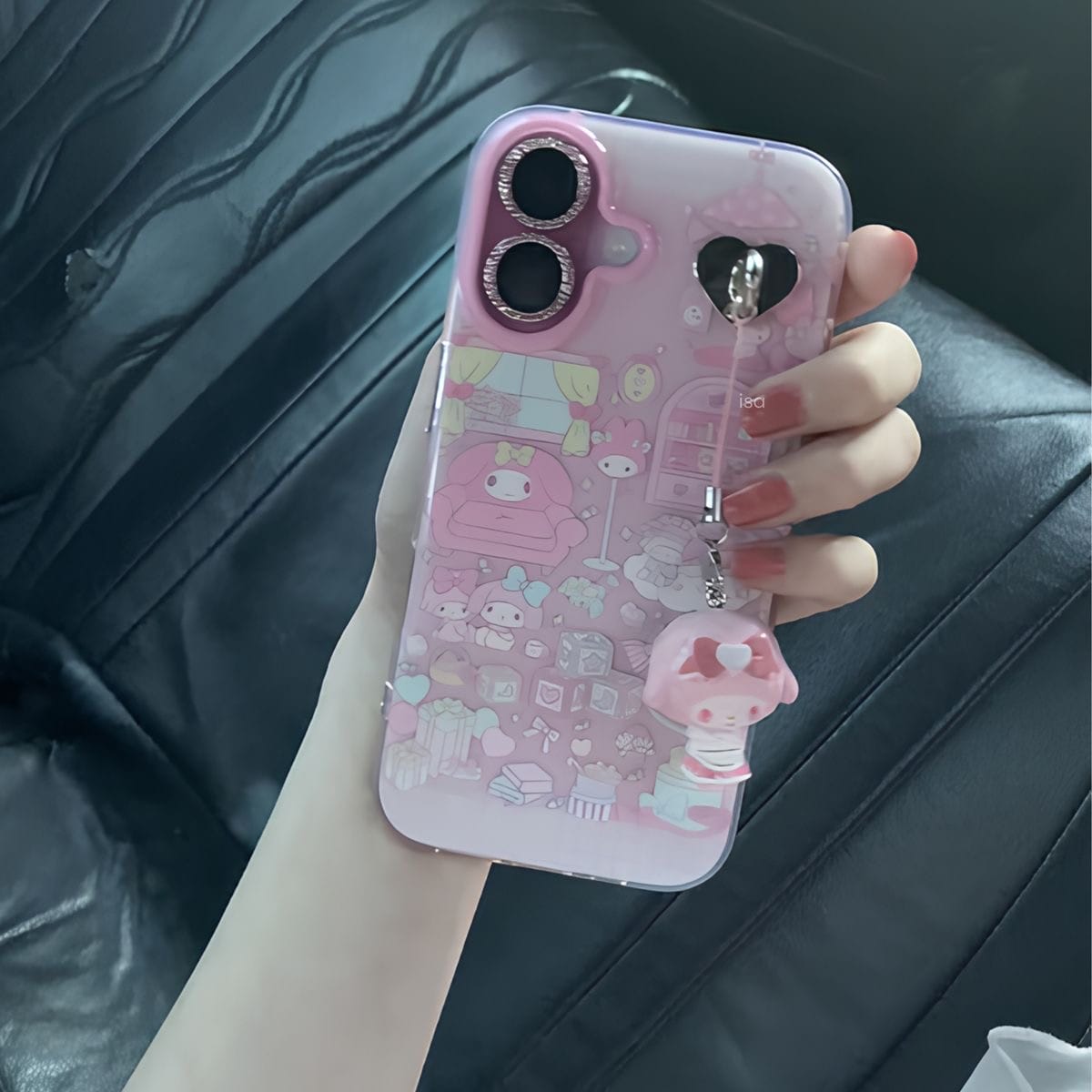 Customer photo review of Butterfly Bow Silicon Case For iPhone With Cute Charm