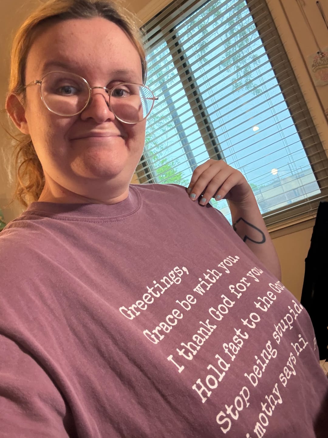 Customer photo review of Paul's Letter Template T-Shirt