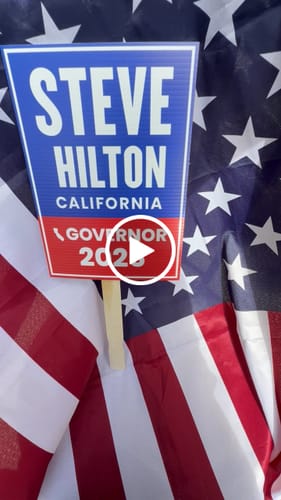 Customer video review of Steve Hilton For California Governor 2026 Election Sign, Political Campaign Sign, Republican party, Governor Election 2026 Race Poster Sign
