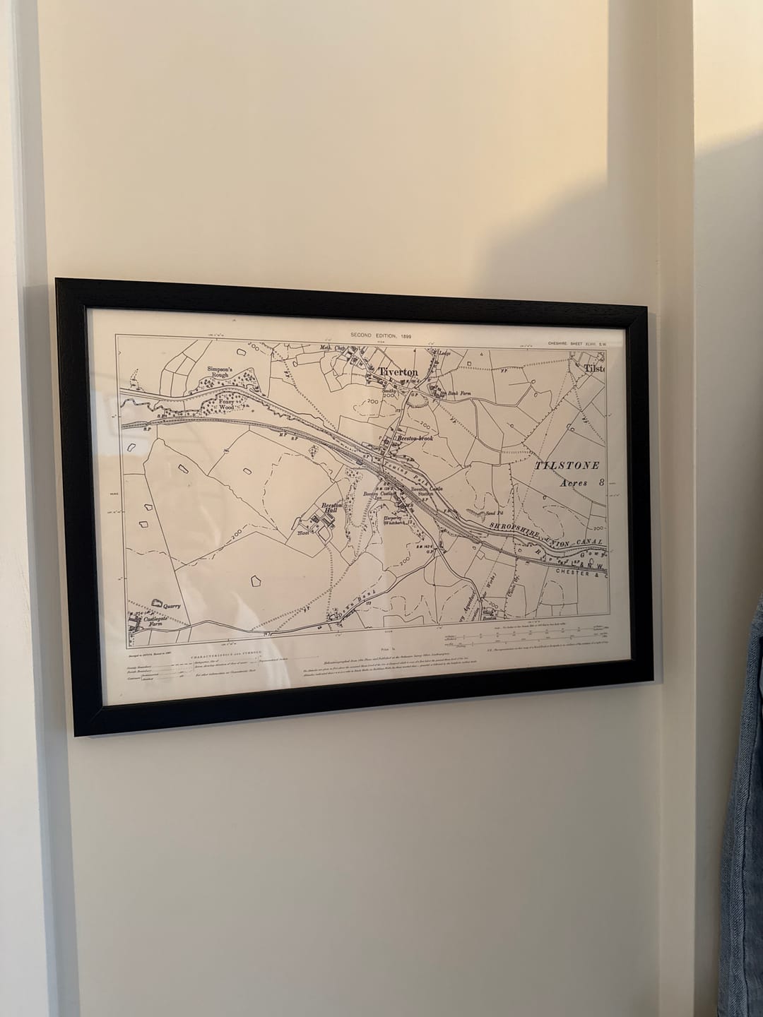 Customer photo review of Personalised Old Map - Make Your Own 1800s and 1900s Ordnance Survey Postcode/Zipcode Street Map