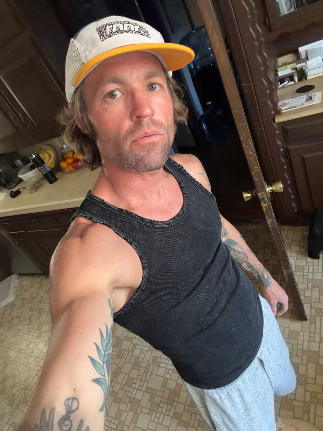 Customer photo review of Premium Ultra-Soft Cotton Distressed Fitted Tank 2 Pack