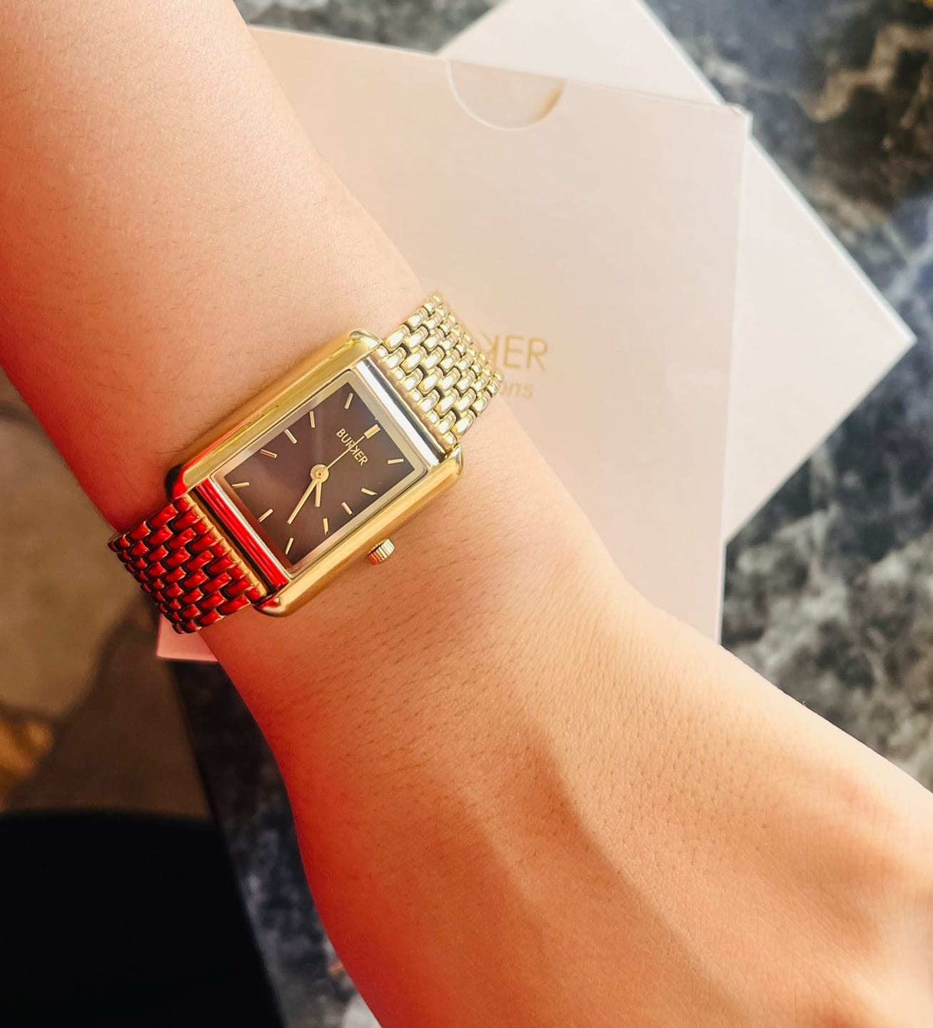 Customer photo review of Olivia Gold Brown