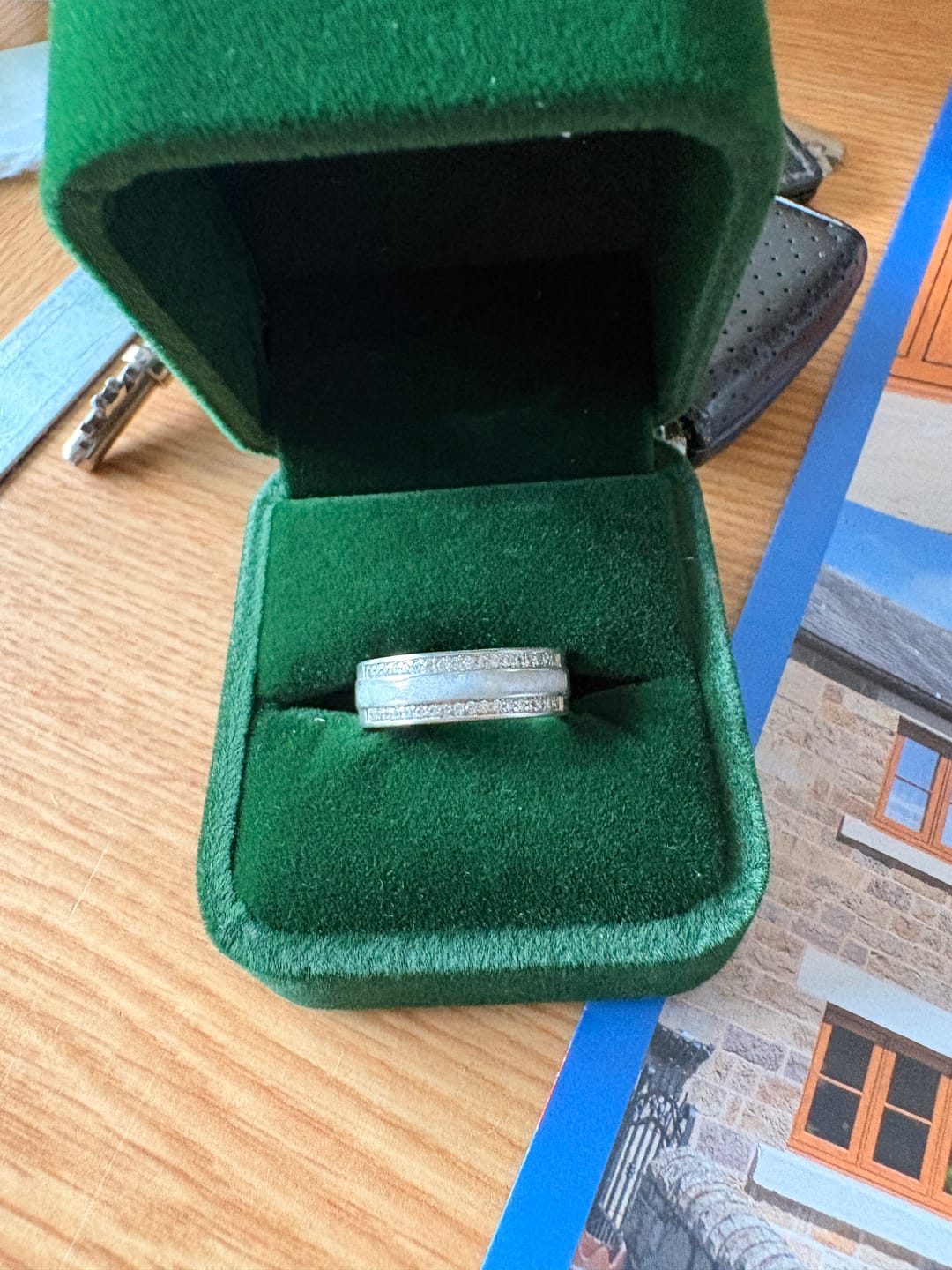 Customer photo review of Keepsake Cubic Zirconia Channel Memorial Ring