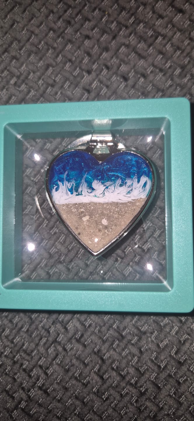 Customer photo review of Seaside Heart Keyring