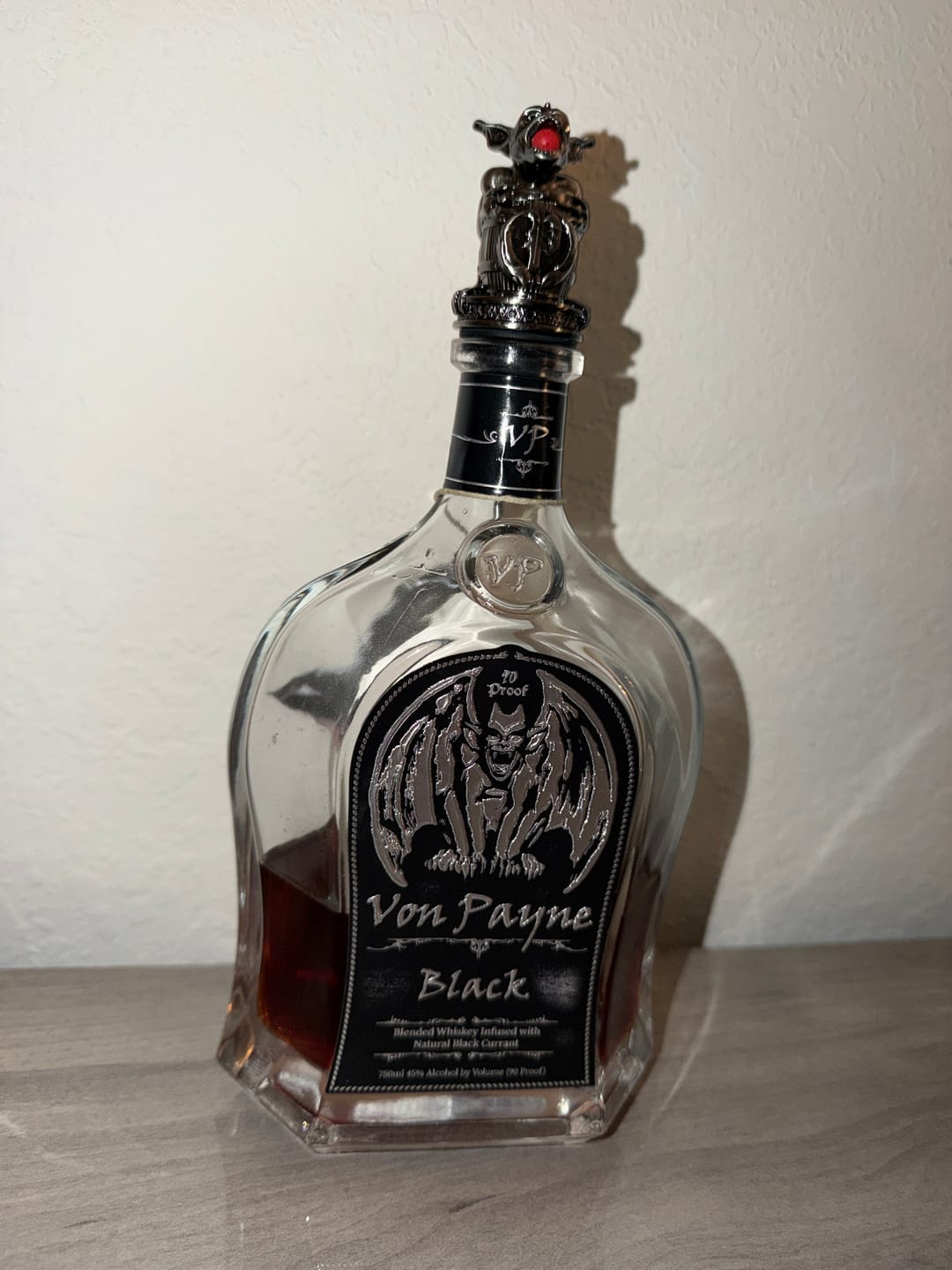 Customer photo review of Von Payne Black Blended Whiskey
