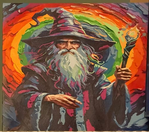 Customer photo review of The Rainbow Wizard (Board Canvas)