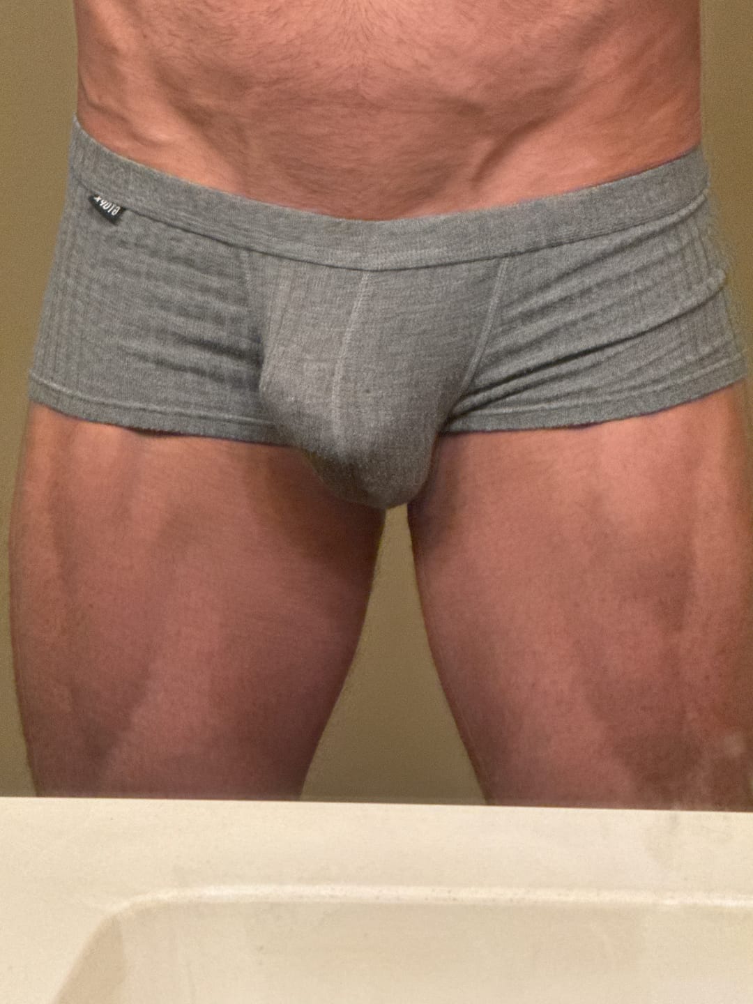 Customer photo review of Men's Threaded Fabric U-Raised Low Rise Trunks