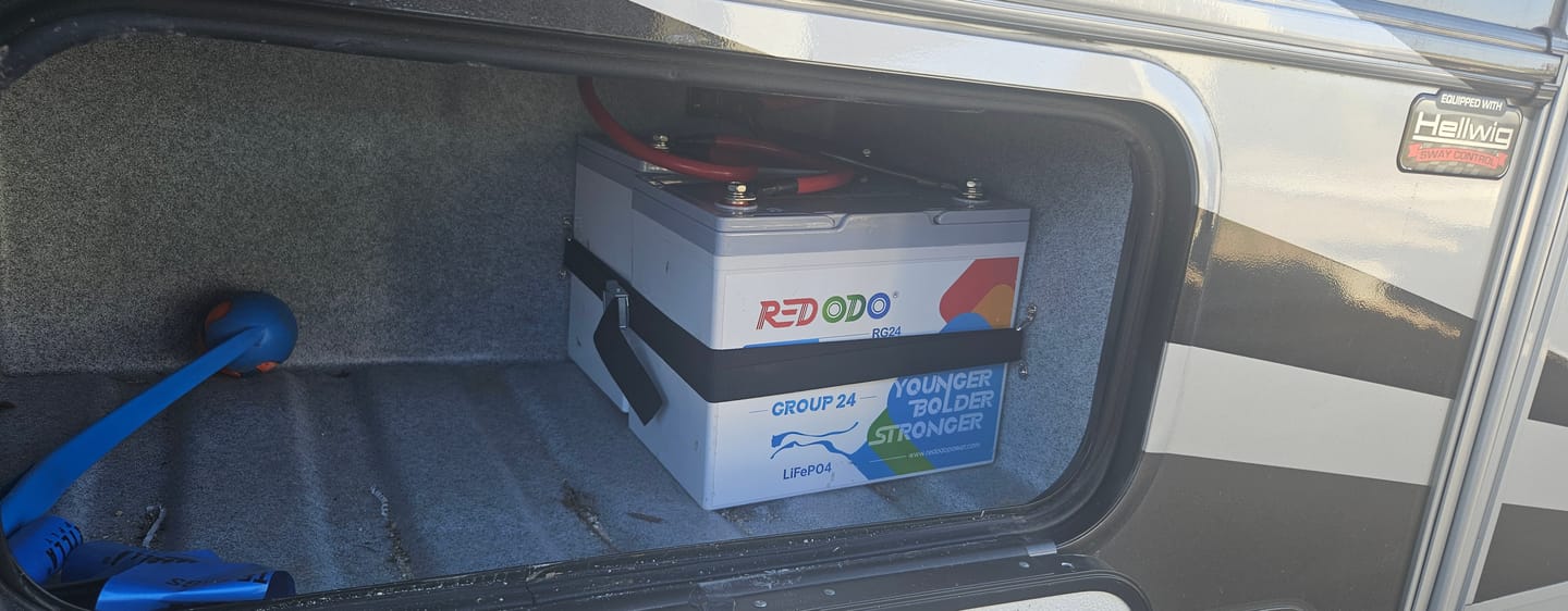 Customer photo review of 🔥【Subscribe for $193】Redodo 12V 100Ah Group 24 Deep Cycle LiFePO4 Lithium Battery | For Home, RV, Marine