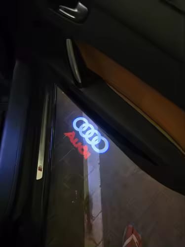 Customer photo review of Bright Car Door LED Logo Light Kits