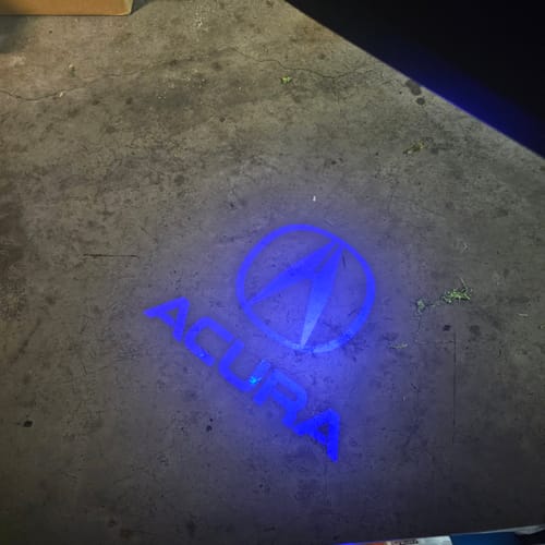 Customer photo review of ACURA MDX Premium Door Puddle Lights Multiple Designs 2007-2020
