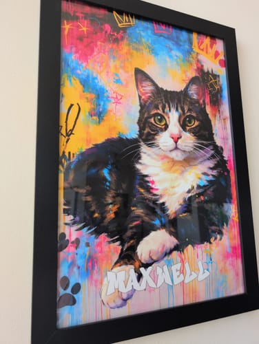 Customer photo review of Personalized Poster With Dog or Cat - Graffiti