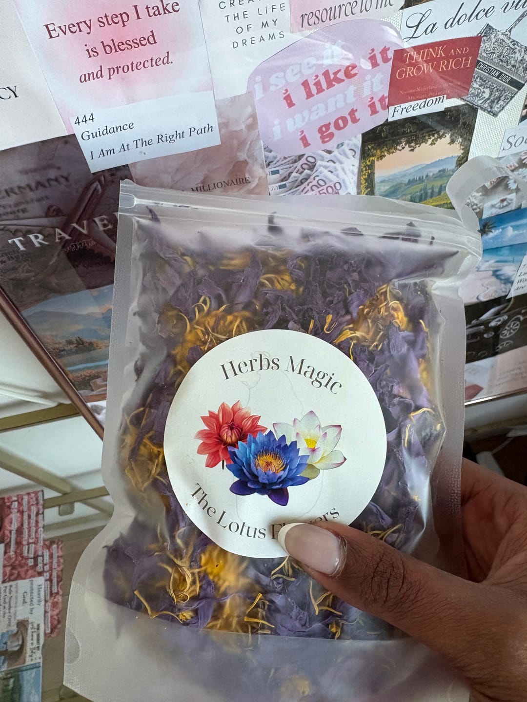 Customer photo review of PRE ORDER Blue Lotus Flower (Nymphaea caerulea)
