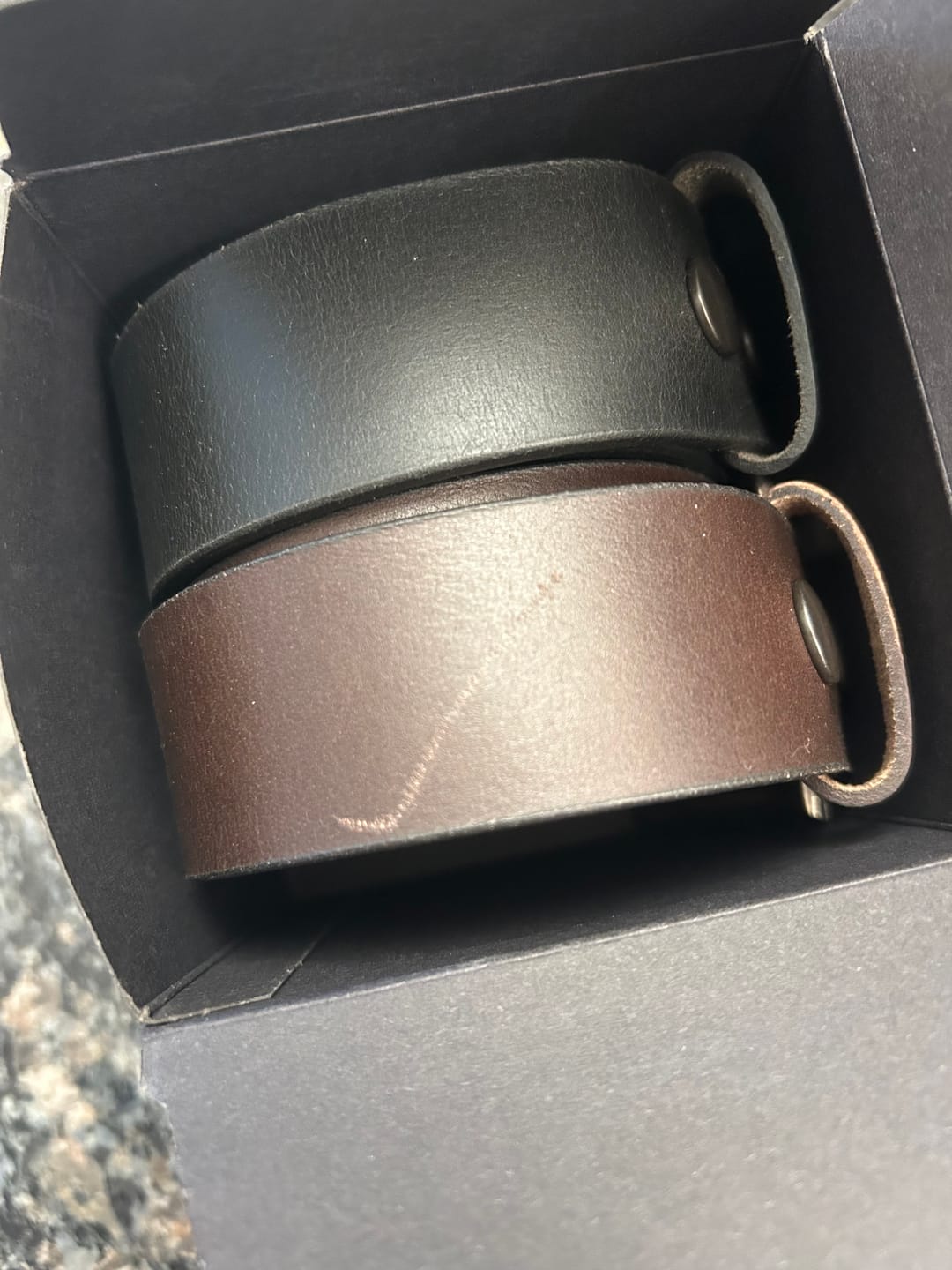 Customer photo review of The Long Haul Belt - Classic Black 100% Full-Grain Leather Belt