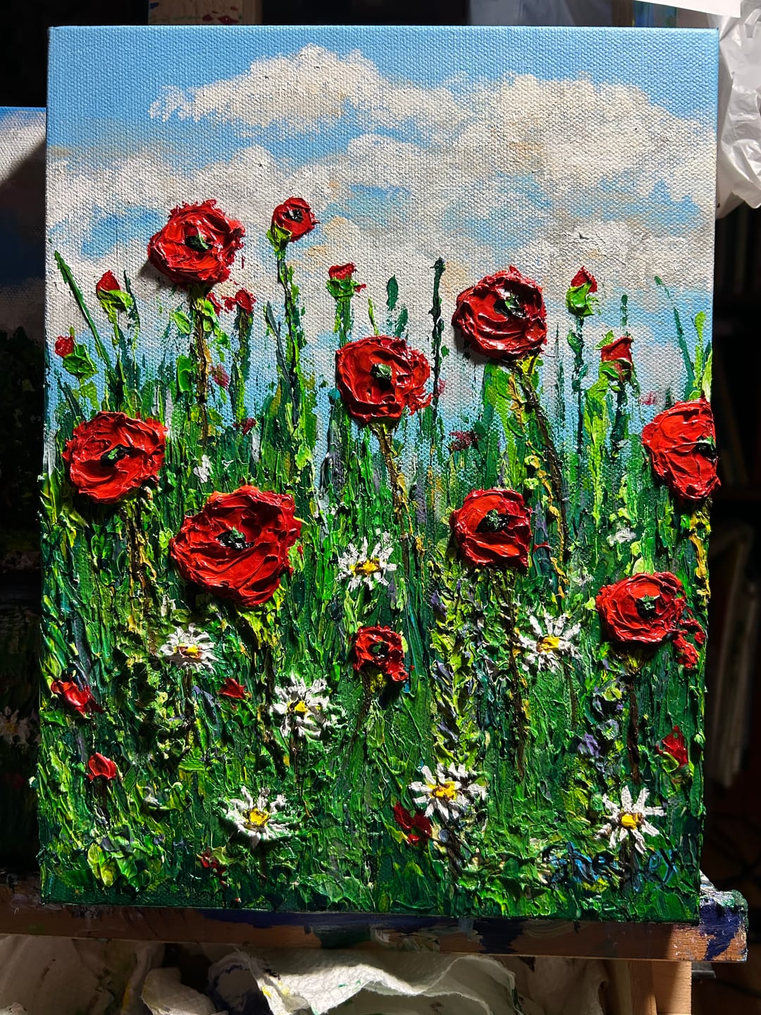 Customer photo review of DabblePaints™ Full Acrylic Set – 19 Pro Colors in 4oz Jars