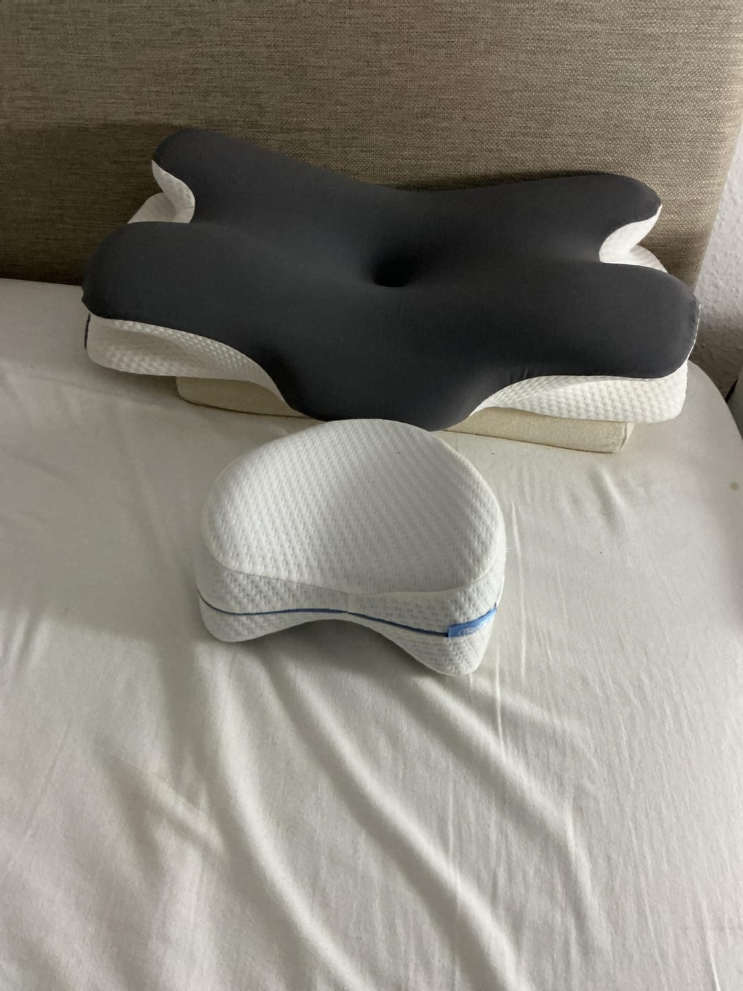 Customer photo review of Halo® Cervical Pillow – Orthopaedic Contour Shaped Memory Foam | Ice Silk Cover