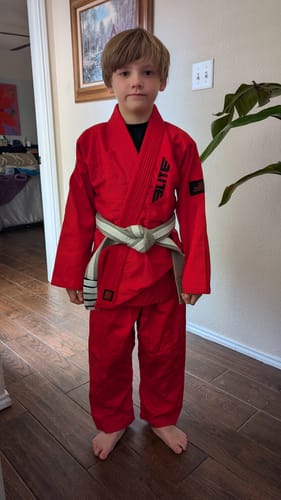 Customer photo review of Core Red Brazilian Jiu Jitsu Kids BJJ Gi