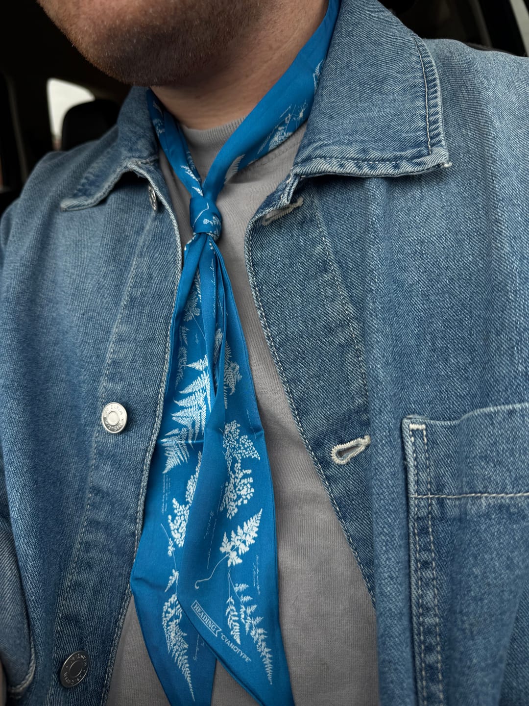 Customer photo review of Cyantotypes Skinny Scarf