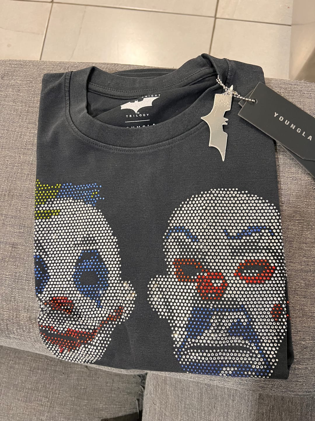 Customer photo review of 4257 - Batman Rhinestone Tees