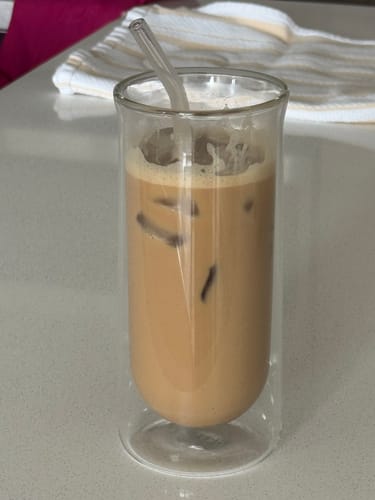 Customer photo review of FLUR Iced Coffee Glasses