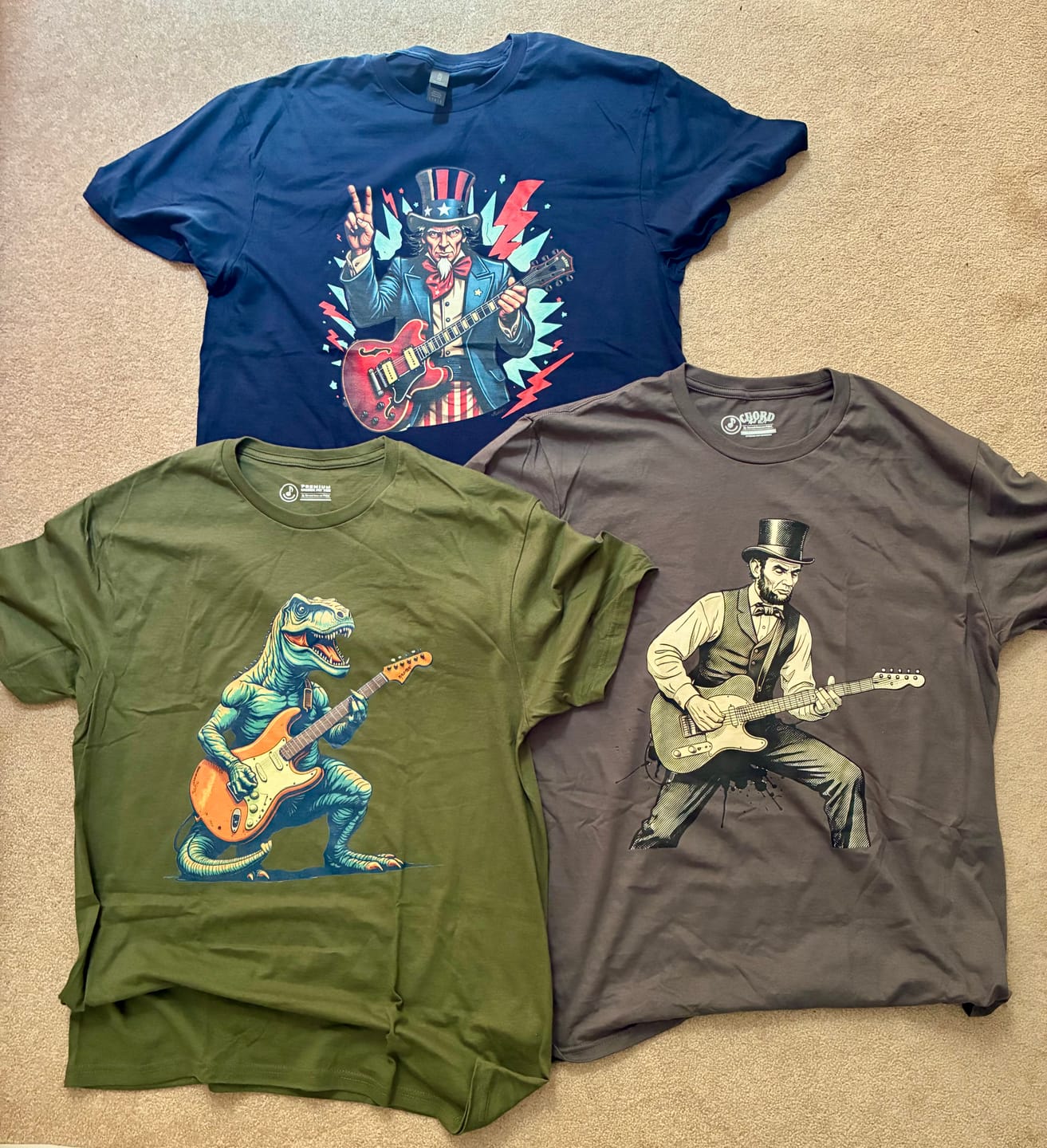 Customer photo review of Uncle Sam Rock Star T-Shirt