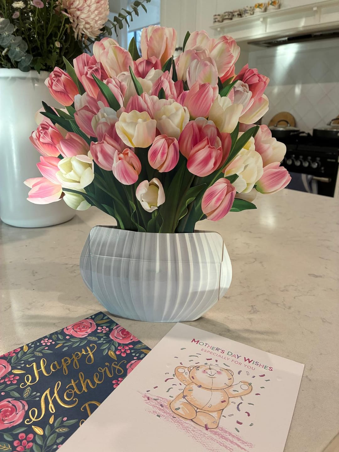 Customer photo review of Tulip Kisses Pop-Up Bouquet