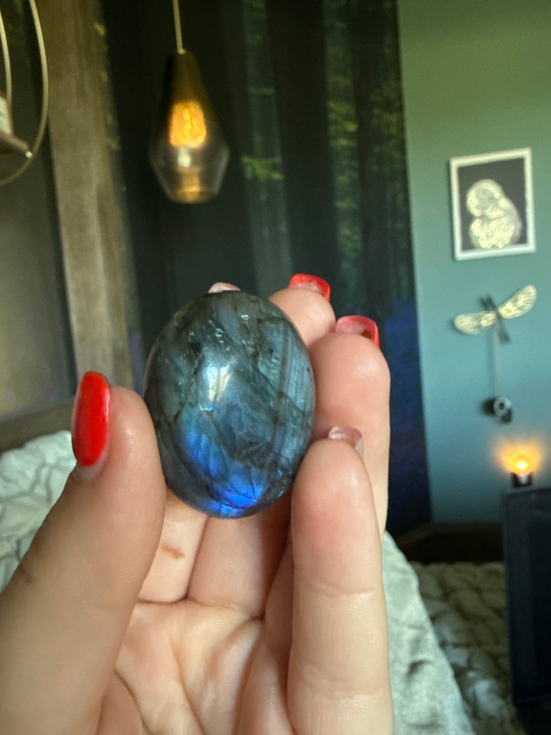 Customer photo review of Labradorite Pocket Stone
