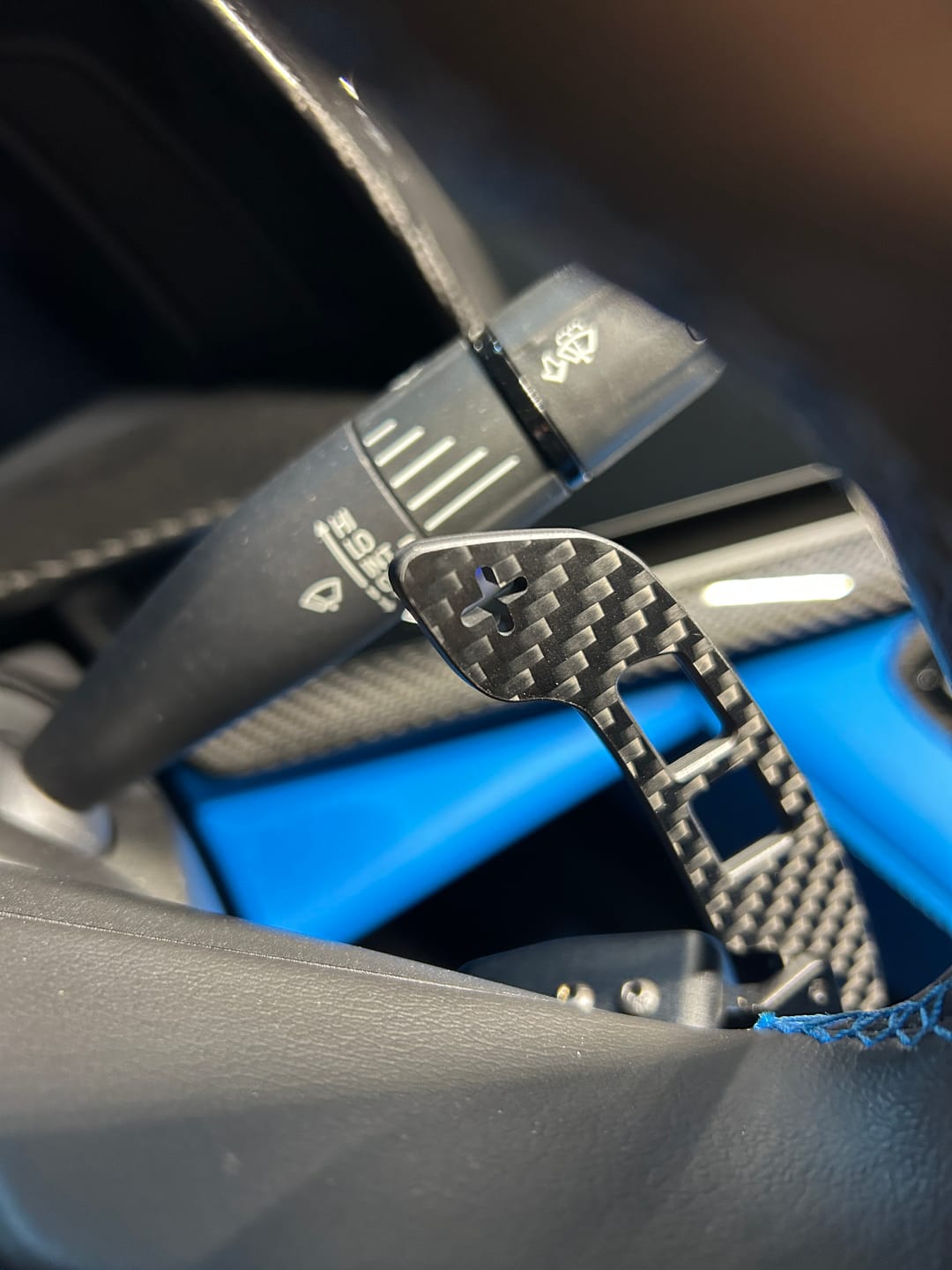 Customer photo review of 2020-Up Corvette C8 Steering Wheel Magnetic Paddle Shifter Pair