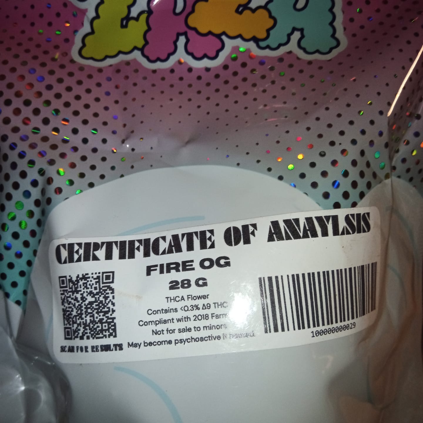 Customer photo review of Fire OG - 28 Grams Littles - Indica