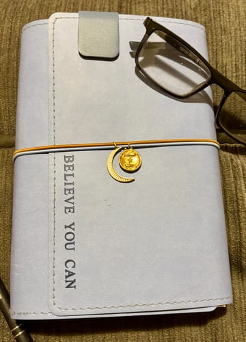 Customer photo review of Refillable Folio - PERIWINKLE BLUE TRIFOLD