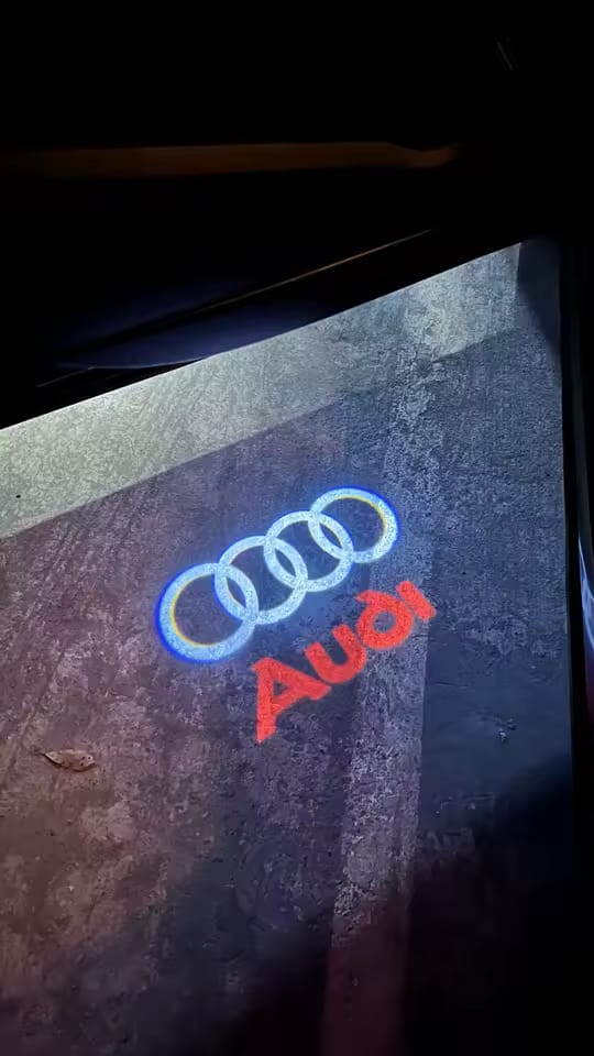 Customer photo review of Bright Car Door LED Logo Light Kits